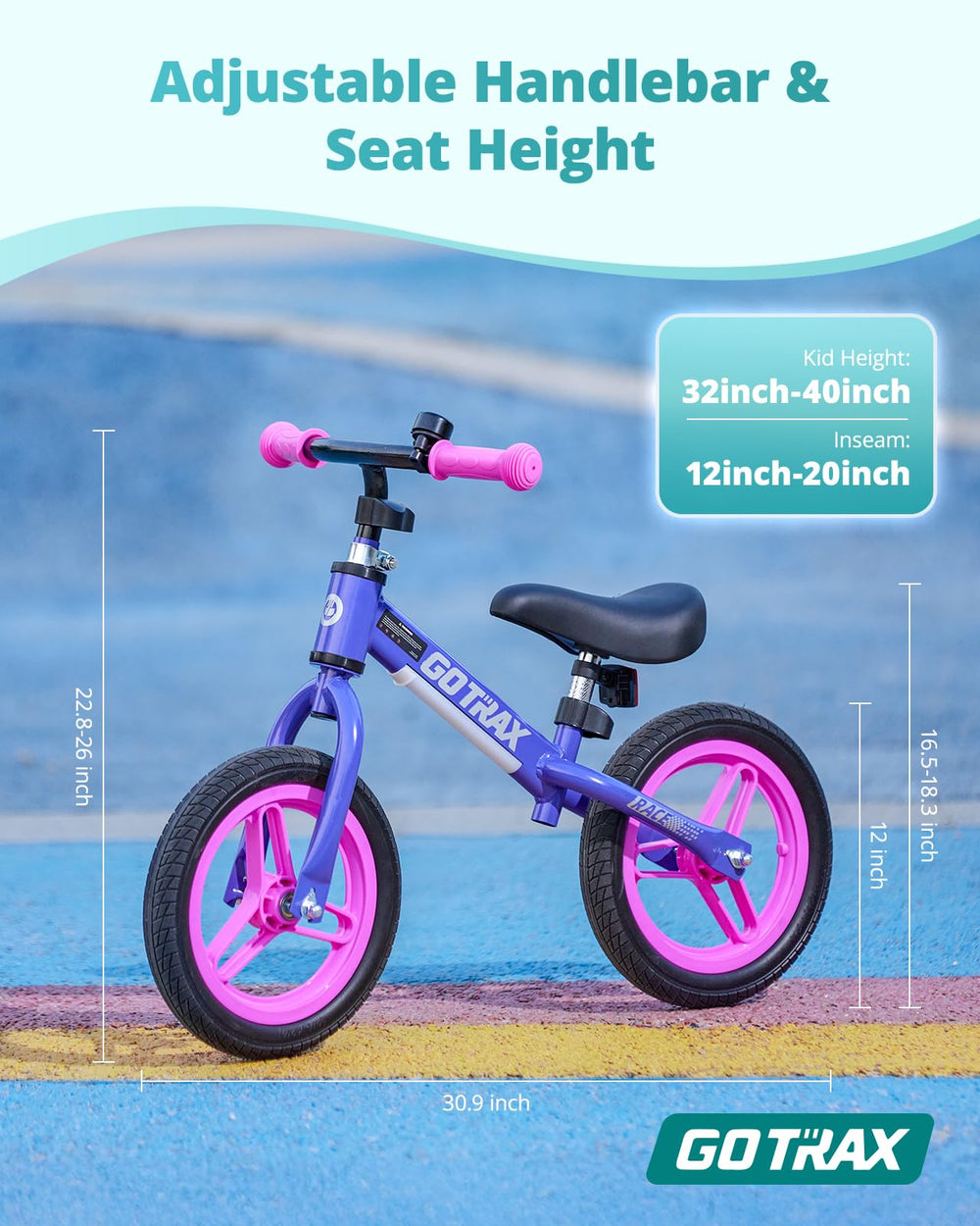 KS12 silicone handlebars provide a secure grip and control.