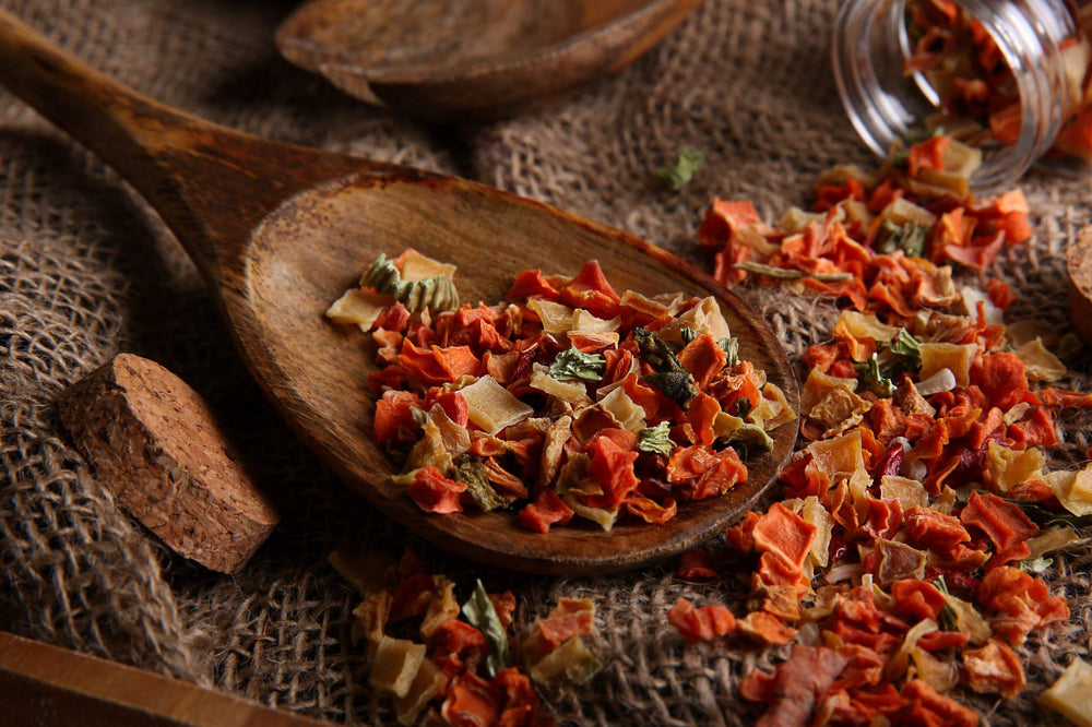 Serving bowl with Gourmanity blend demonstrates ready-to-use mix for meals.