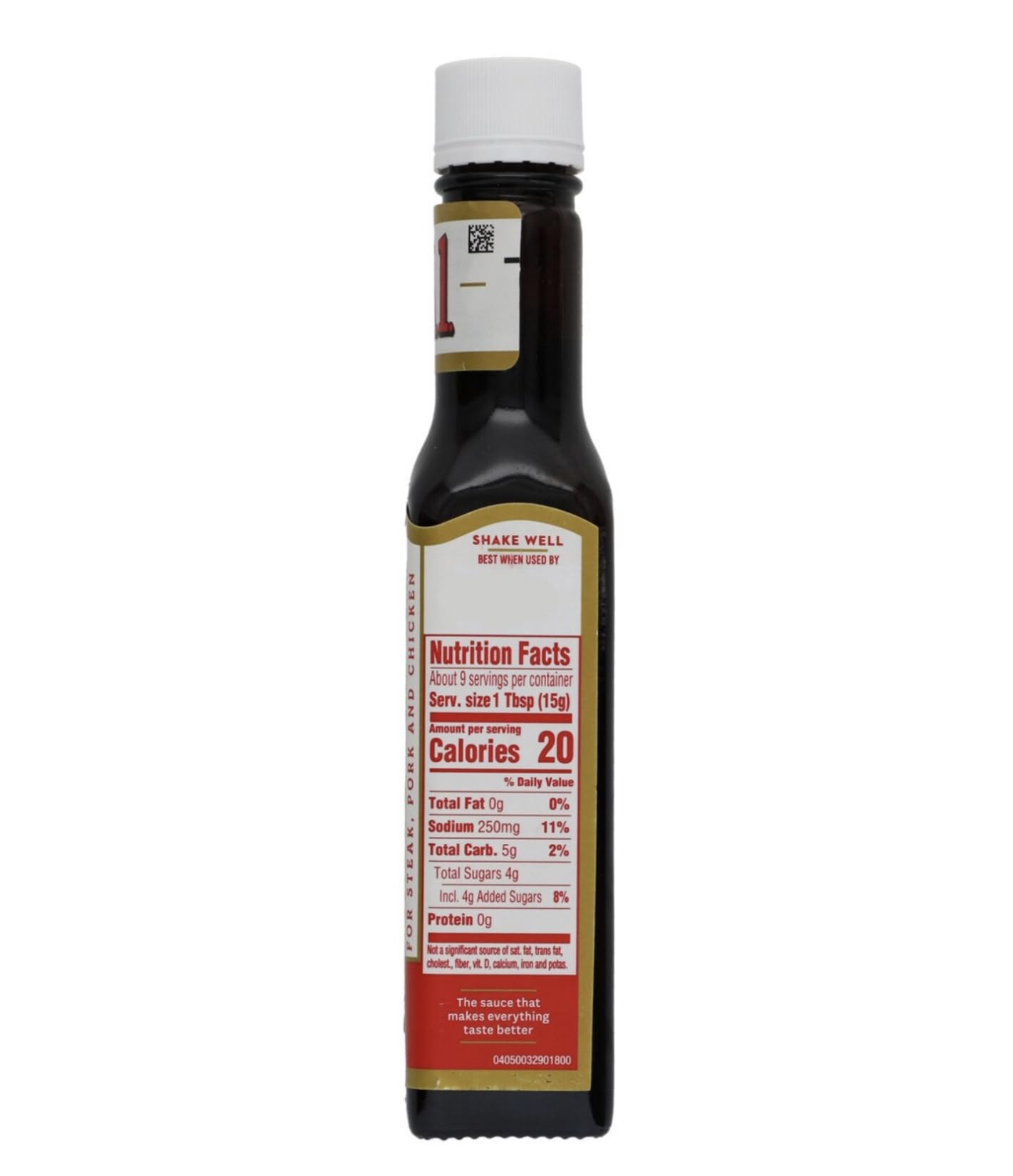 Gourmet International A.1 steak sauce plate pour showcases bold flavor enhancement for steak