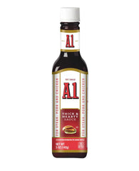 Gourmet International A.1 Thick & Hearty Steak Sauce bottle ready to elevate grilling