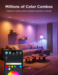 Govee BR30 bulb in a Matter setup demonstrating voice control.
