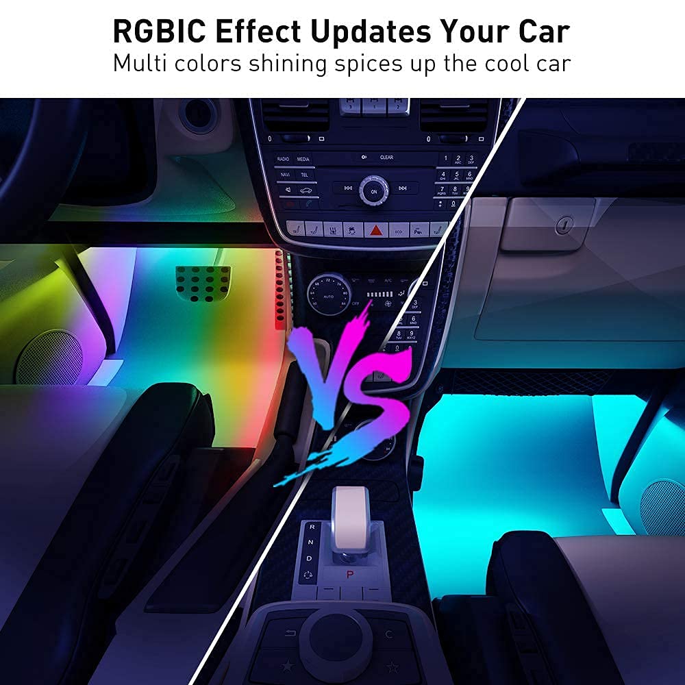 Govee car lights remote control for easy color and brightness changes