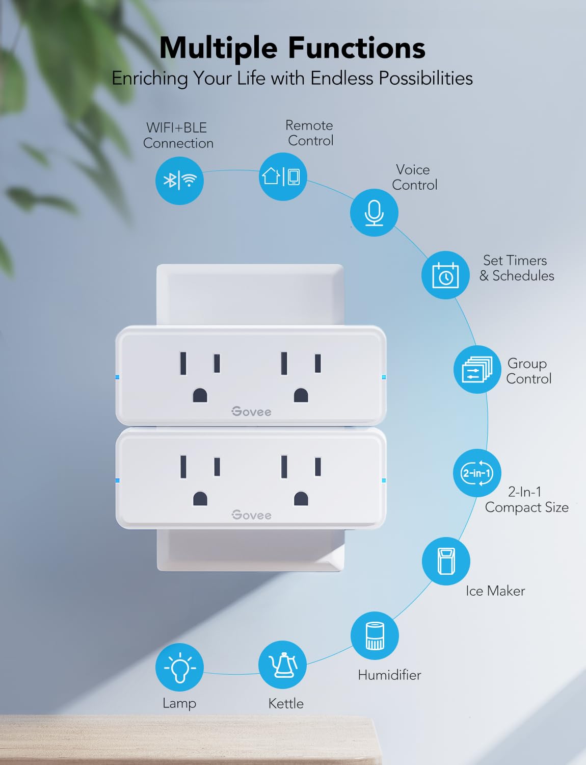 Govee Dual Smart Plug app setup guides quick pairing and control