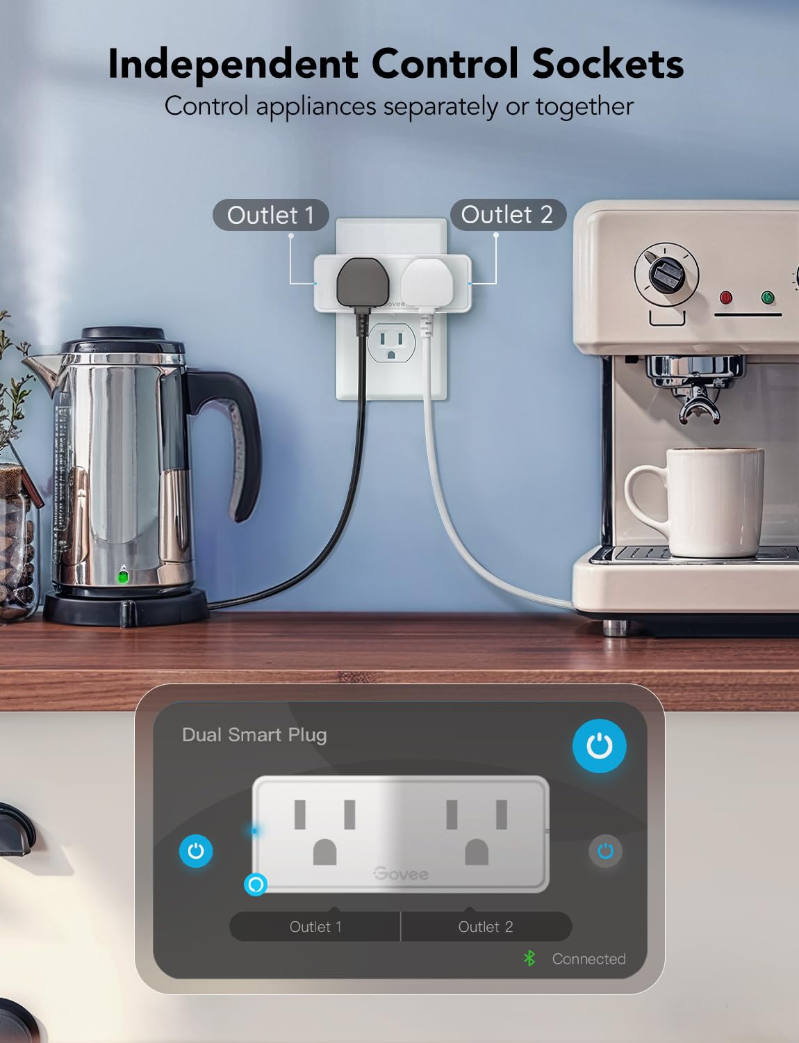 Govee Dual Smart Plug timer scheduling enables automated on/off routines