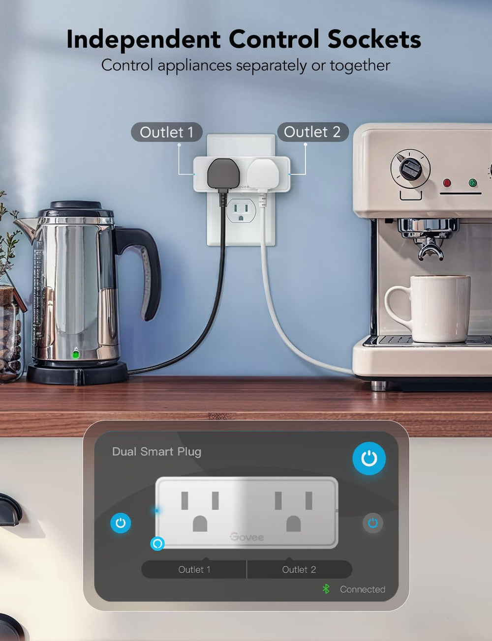 Govee Dual Smart Plug timer scheduling enables automated on/off routines