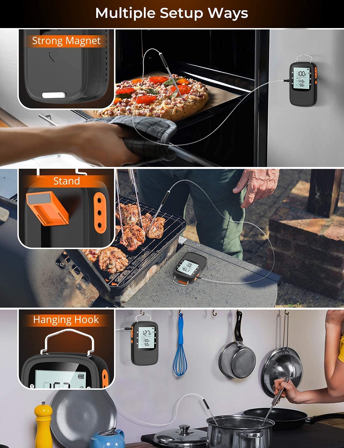 Govee waterproof design protects probes during cleaning and use.