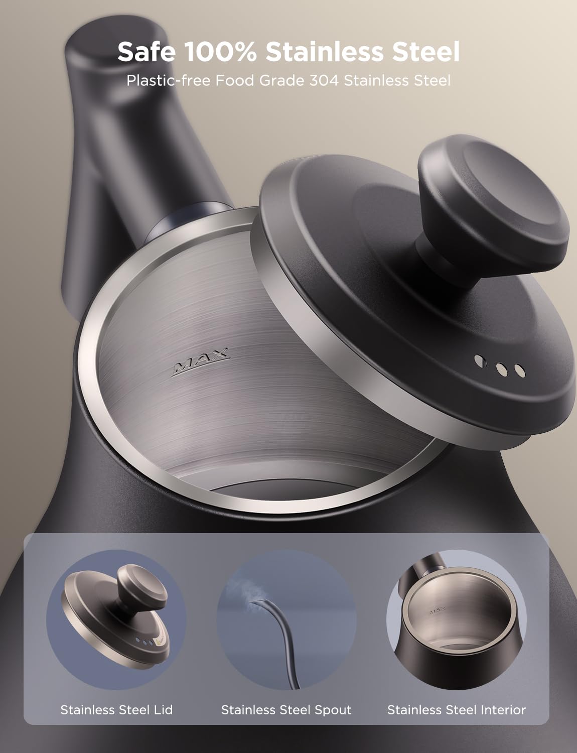 Govee app control and voice integration for convenient brewing setup.
