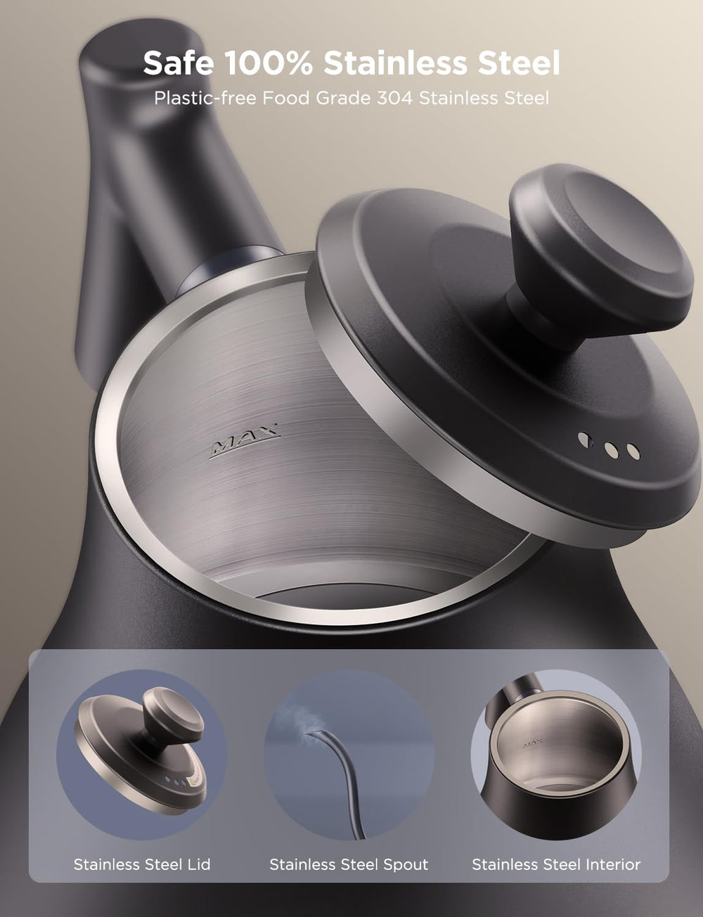 Govee app control and voice integration for convenient brewing setup.
