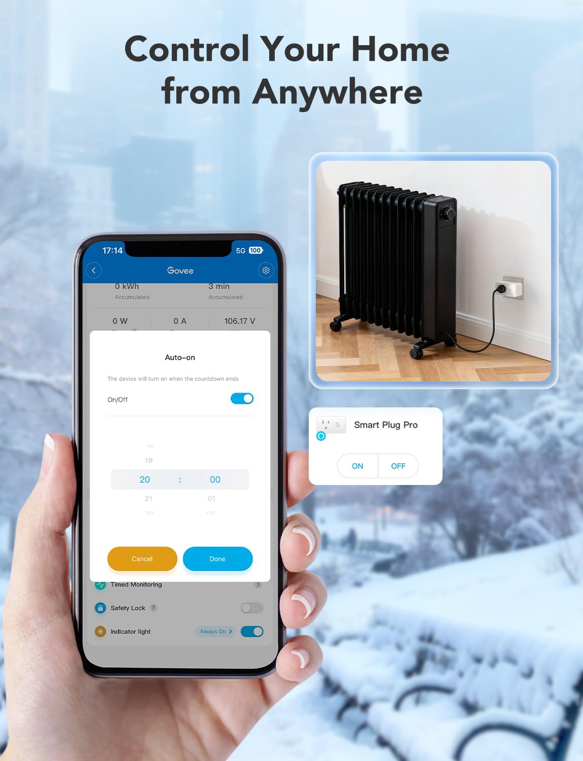 Govee Smart Plug uses fire-resistant materials for safety