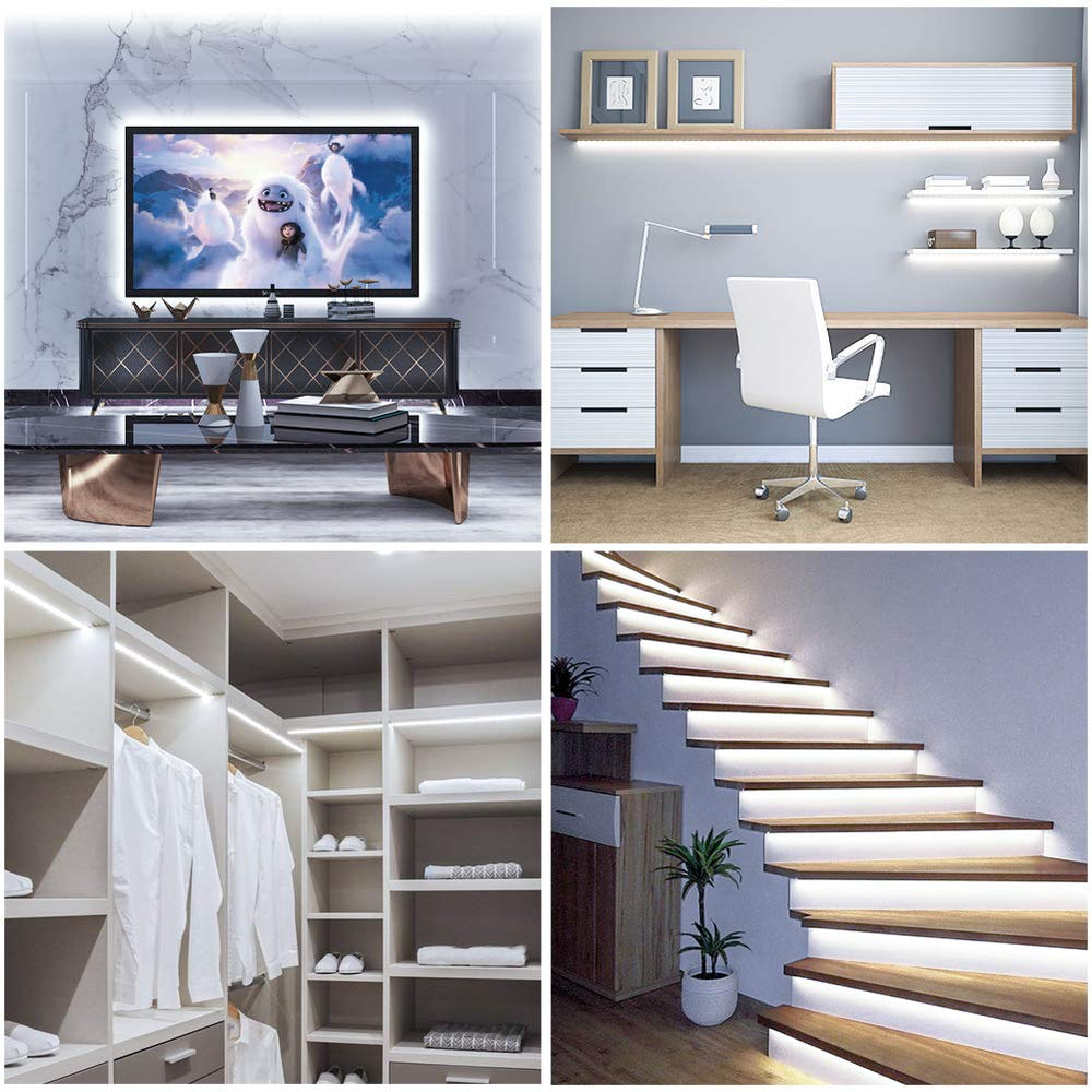 Govee White LED Strip Lights for Christmas decor offer versatile, dimmable illumination across highlights.