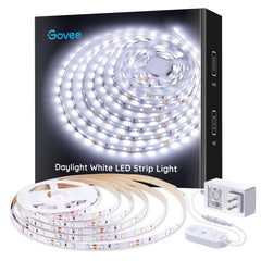 Govee White LED Strip Lights illuminate the mirror with bright daylight for precise grooming.