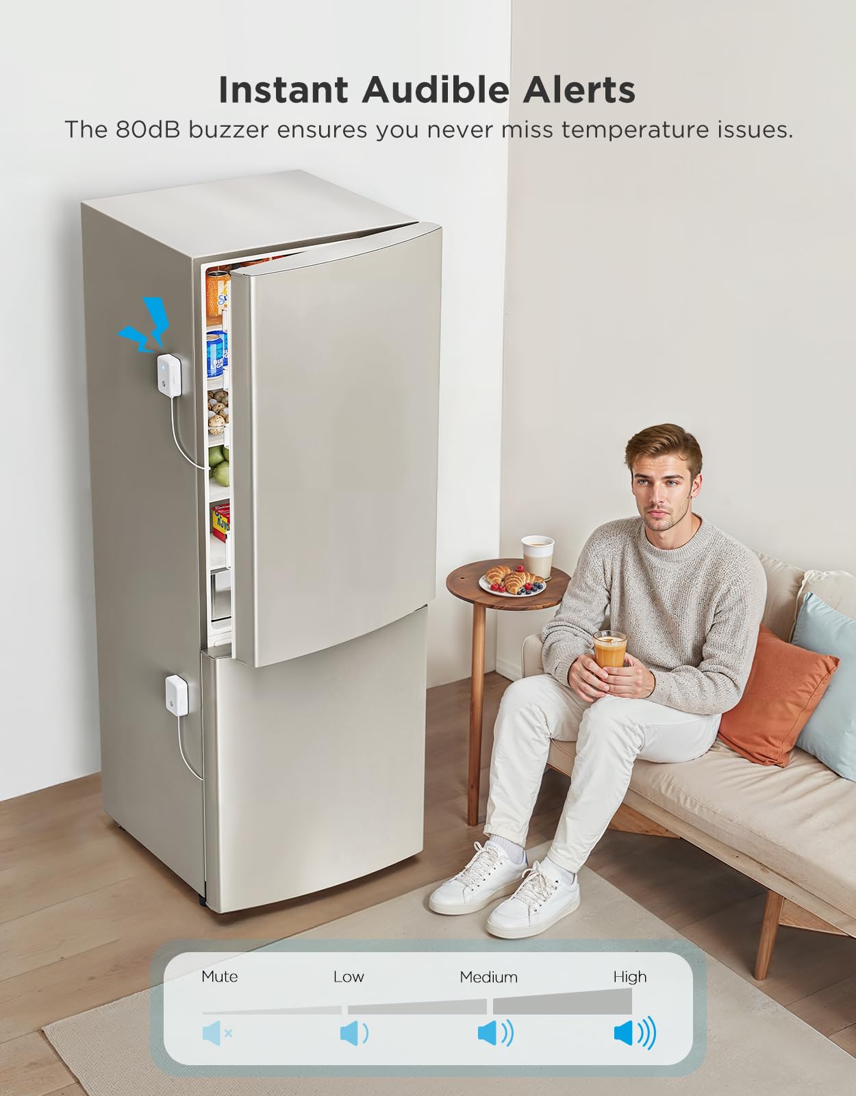 GoveeLife magnetic hanging design for flexible, tidy placement