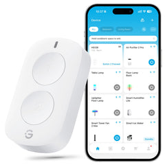 GoveeLife smart mini double button switch front view showing compact wall-mount design.