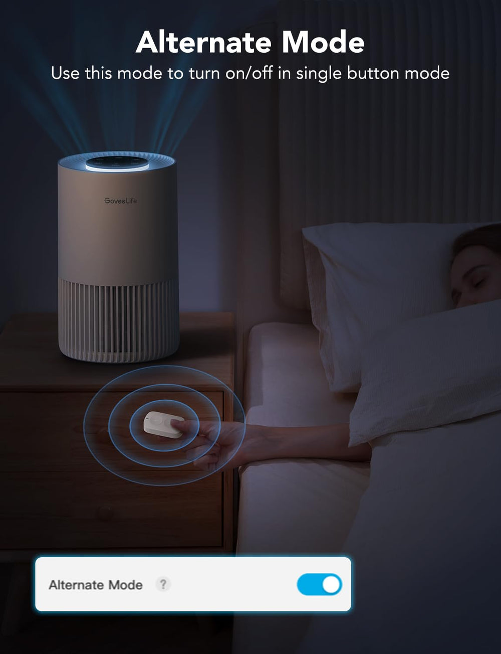 GoveeLife outdoor setup image illustrating durable battery-powered control.