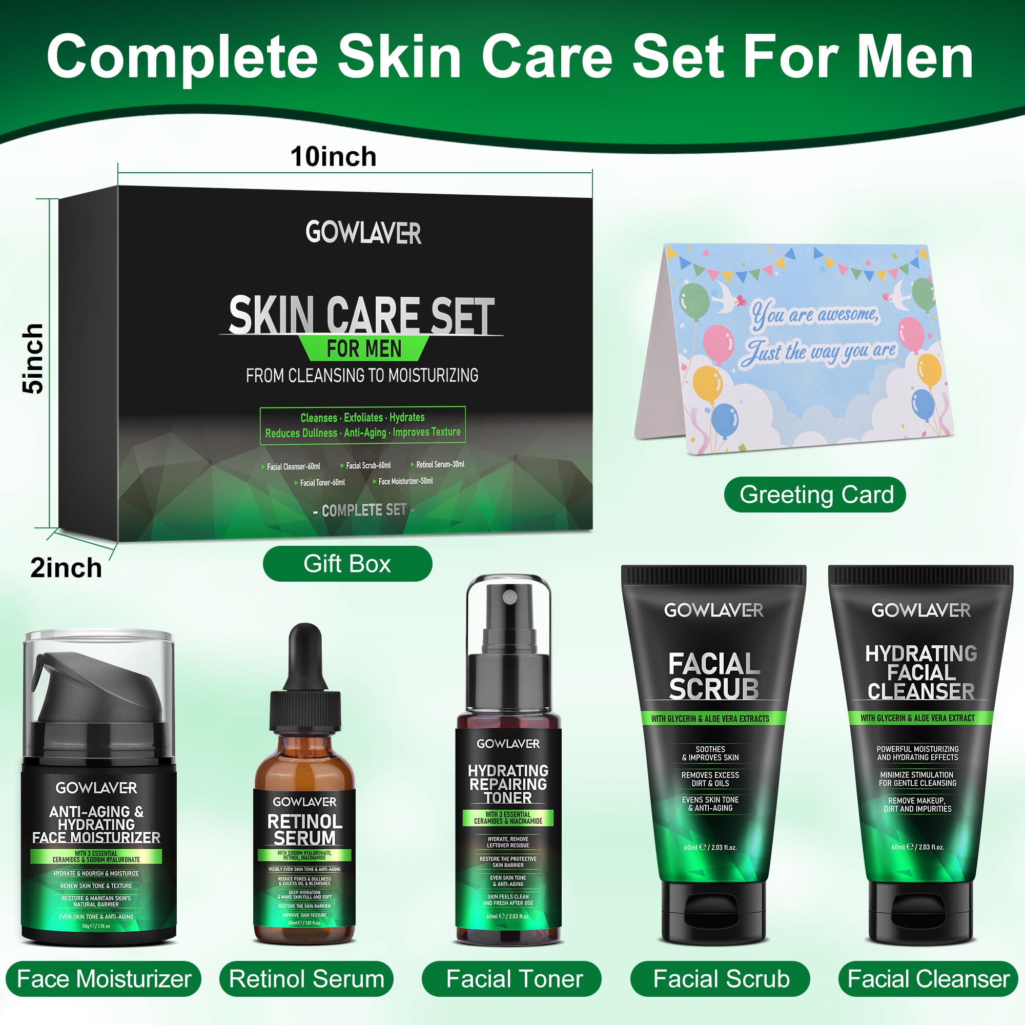 Daily routine shot with cleanser, toner, and moisturizer in use.