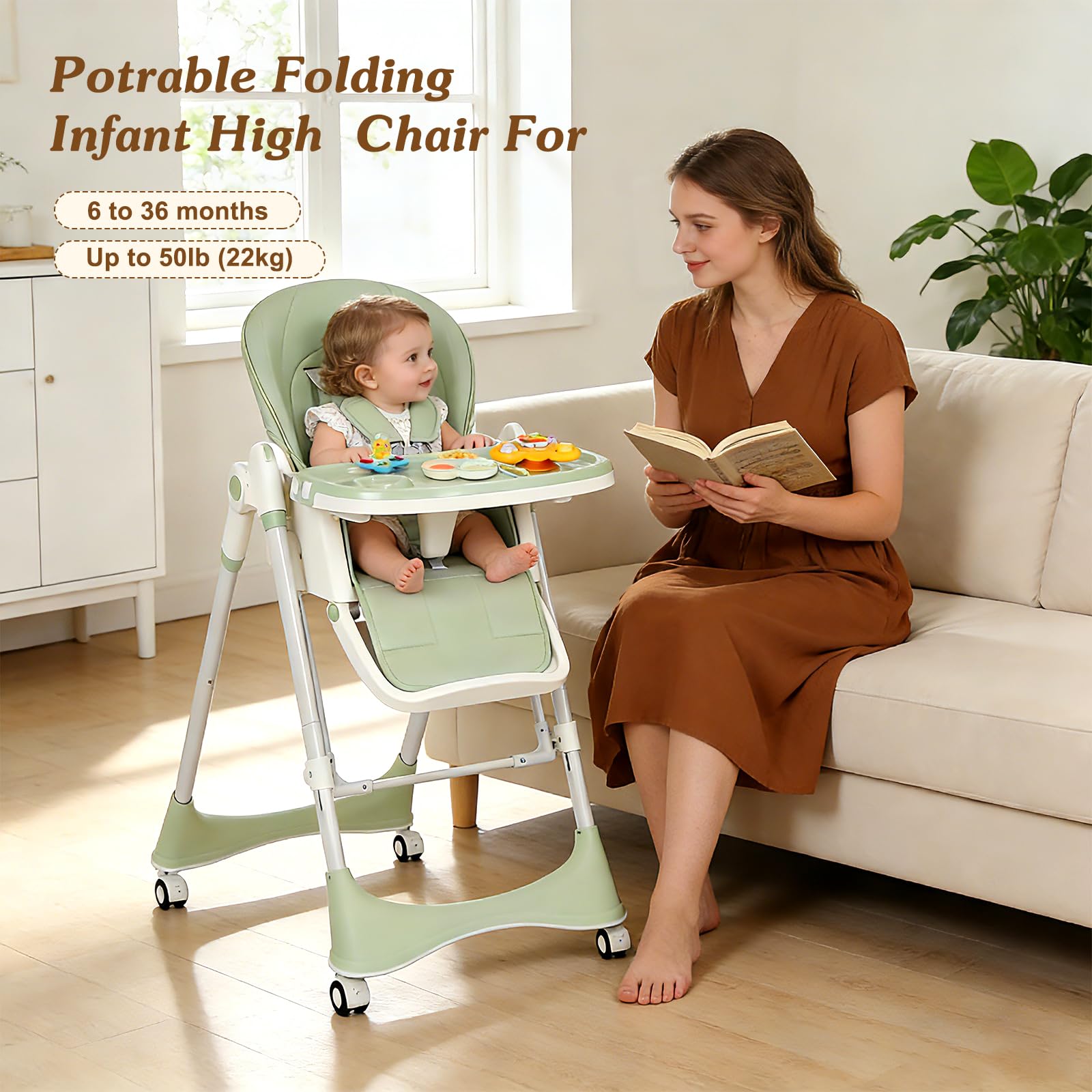 GPOAS compact travel-fold high chair suits on-the-go families