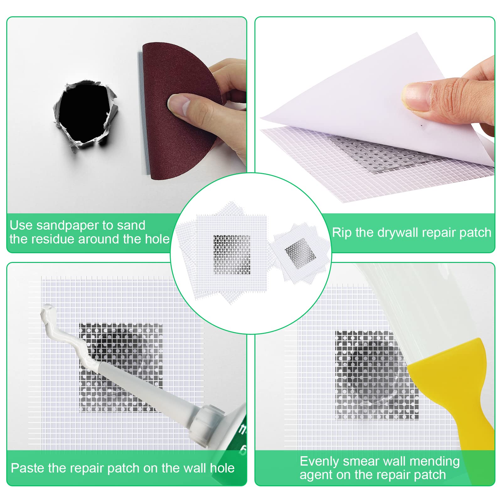 GQLife-ing repair kit contents shown for easy home drywall fixes.