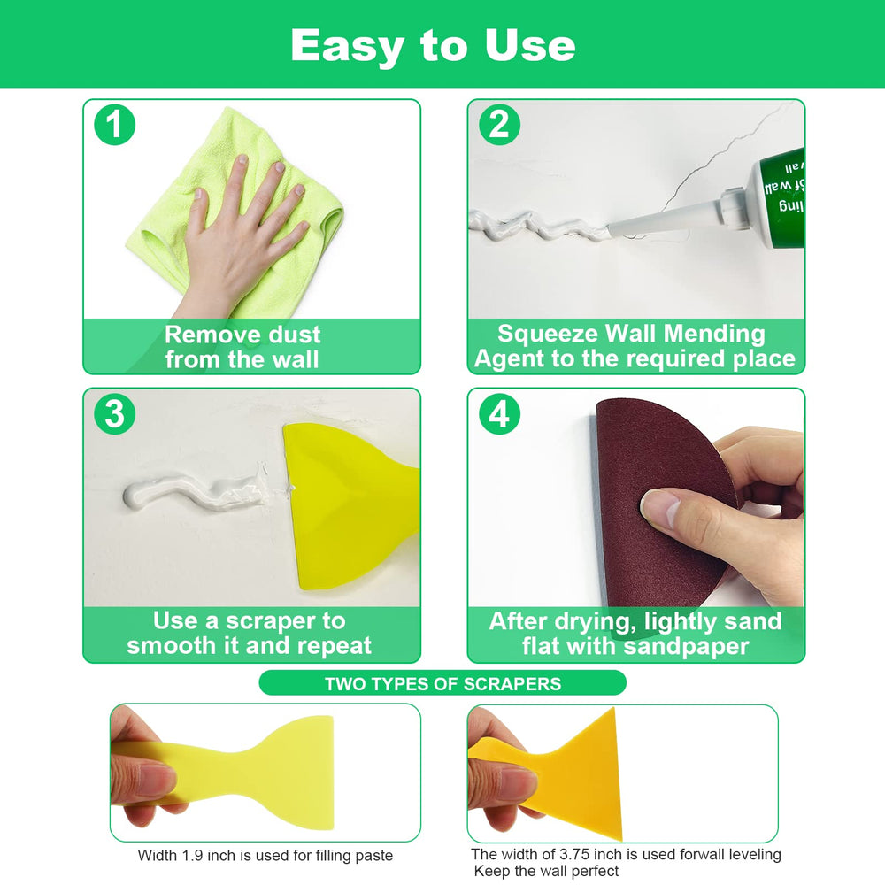GQLife-ing sanding paper used to finish the repaired wall smoothly.