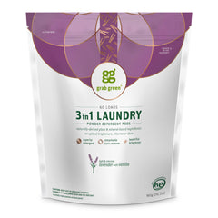 Close-up of Grab Green 3-in-1 detergent pod for convenient dosing