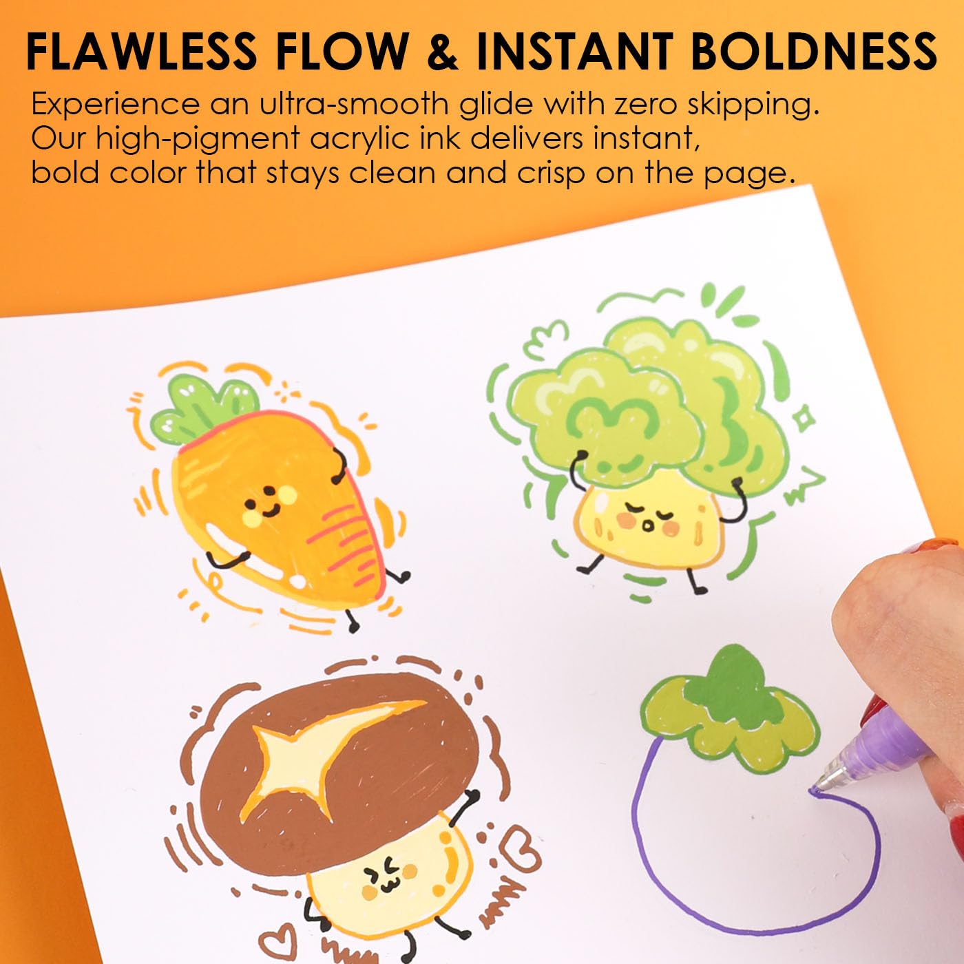 Grabie 200gsm coloring pad paired with pens for bleed-resistant coloring