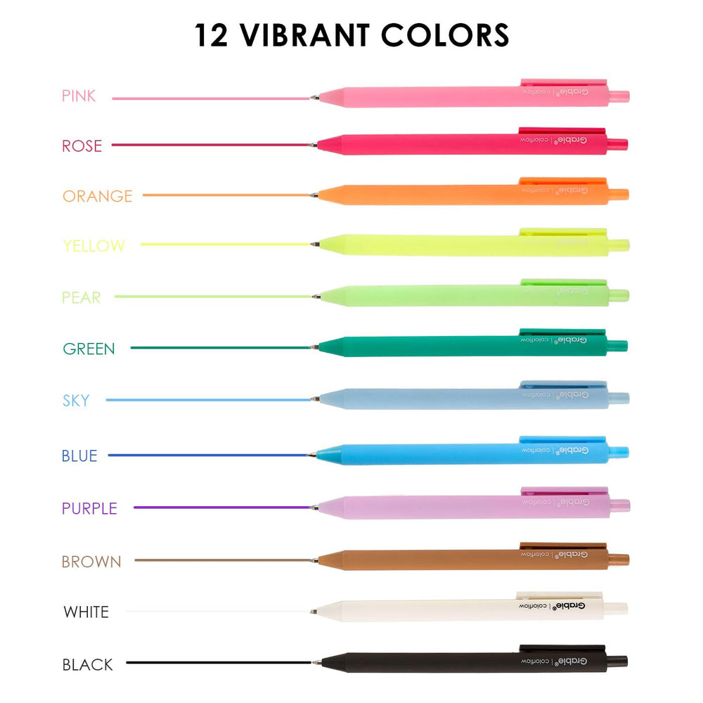 Grabie acrylic gel pens for multi-surface creativity with quick-dry pigment.