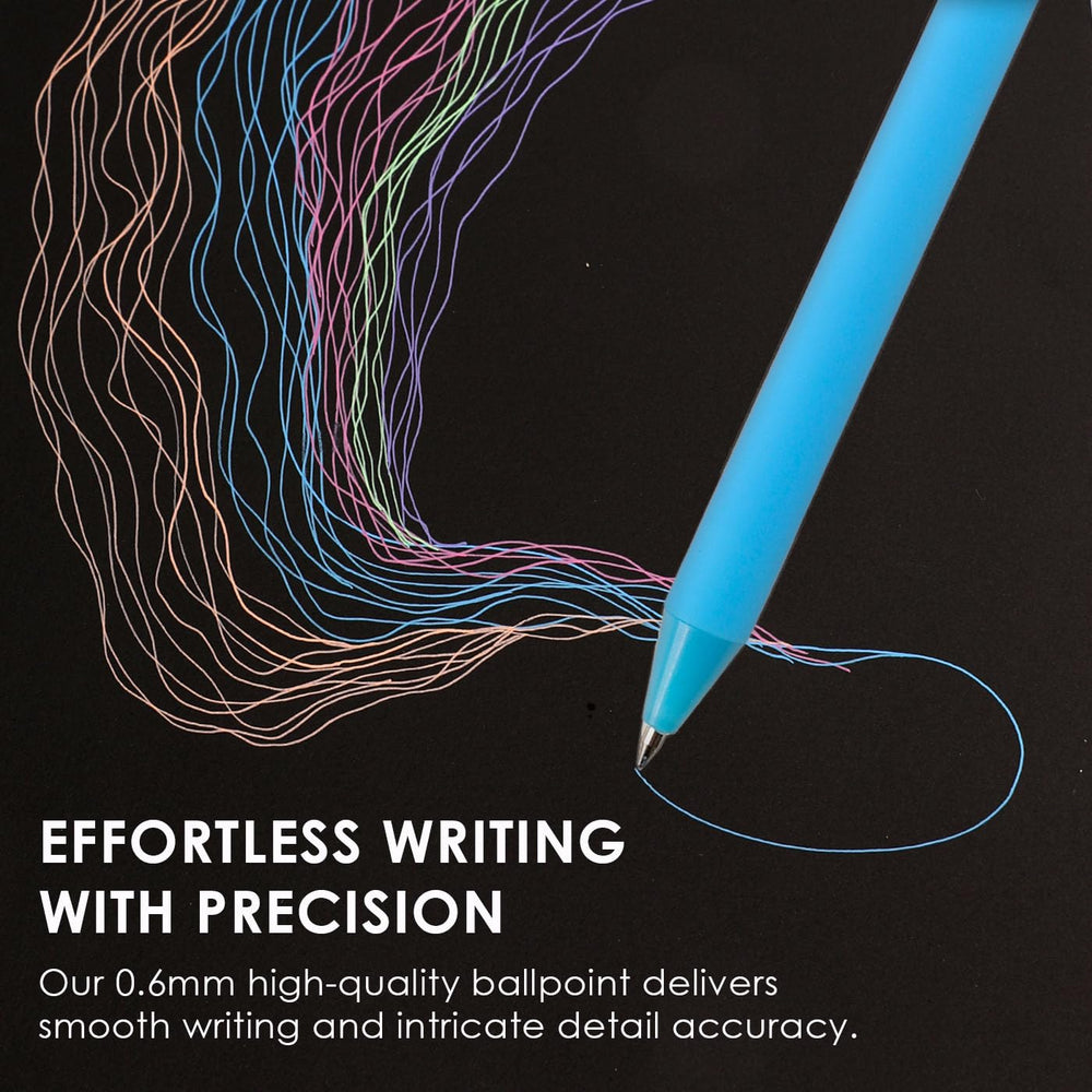 Grabie acrylic gel pens perform on dark and light surfaces, including paper, glass, and wood.