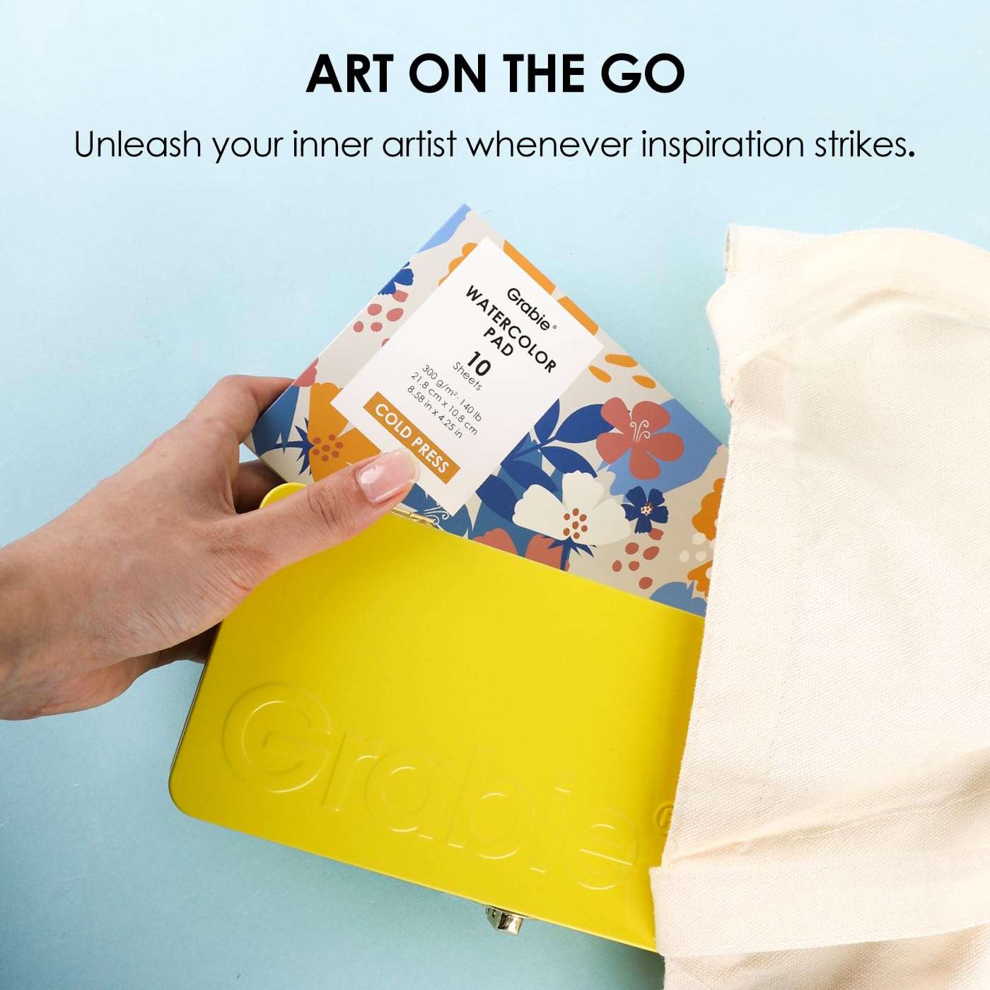 Grabie full watercolor set on the go designed for portable creativity.
