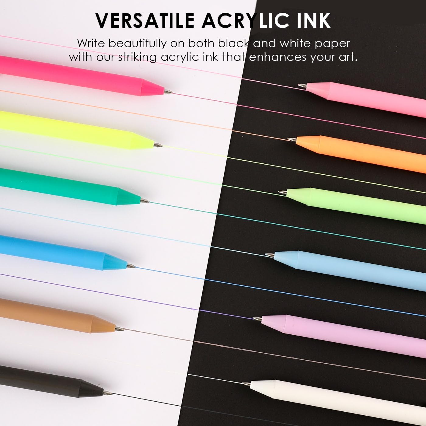Grabie retractable gel pens with spring design reduce cap loss and leaks during travel.
