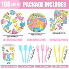 GrabnGoParty Easter bunny plates 7-inch, compact for desserts and snacks.