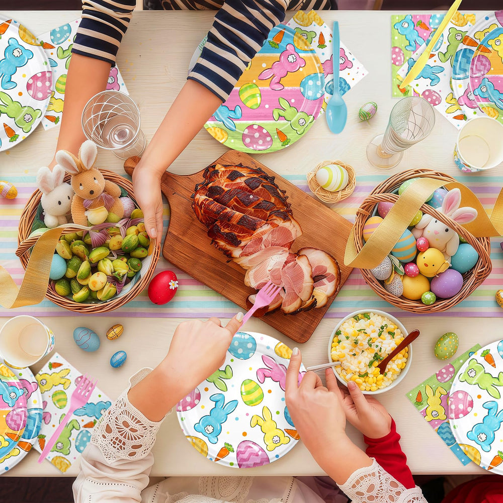 GrabnGoParty Easter napkins, soft pastel and highly absorbent for quick cleanups.