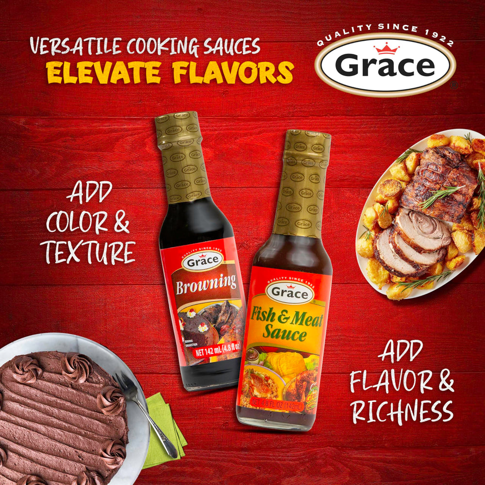 Grace Browning glaze drizzled over dessert adds caramel tones.