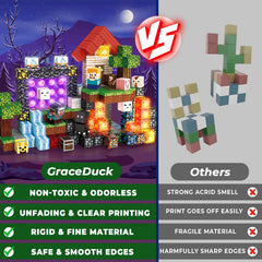 GraceDuck ABS-material blocks with rounded edges ensure safe, durable play