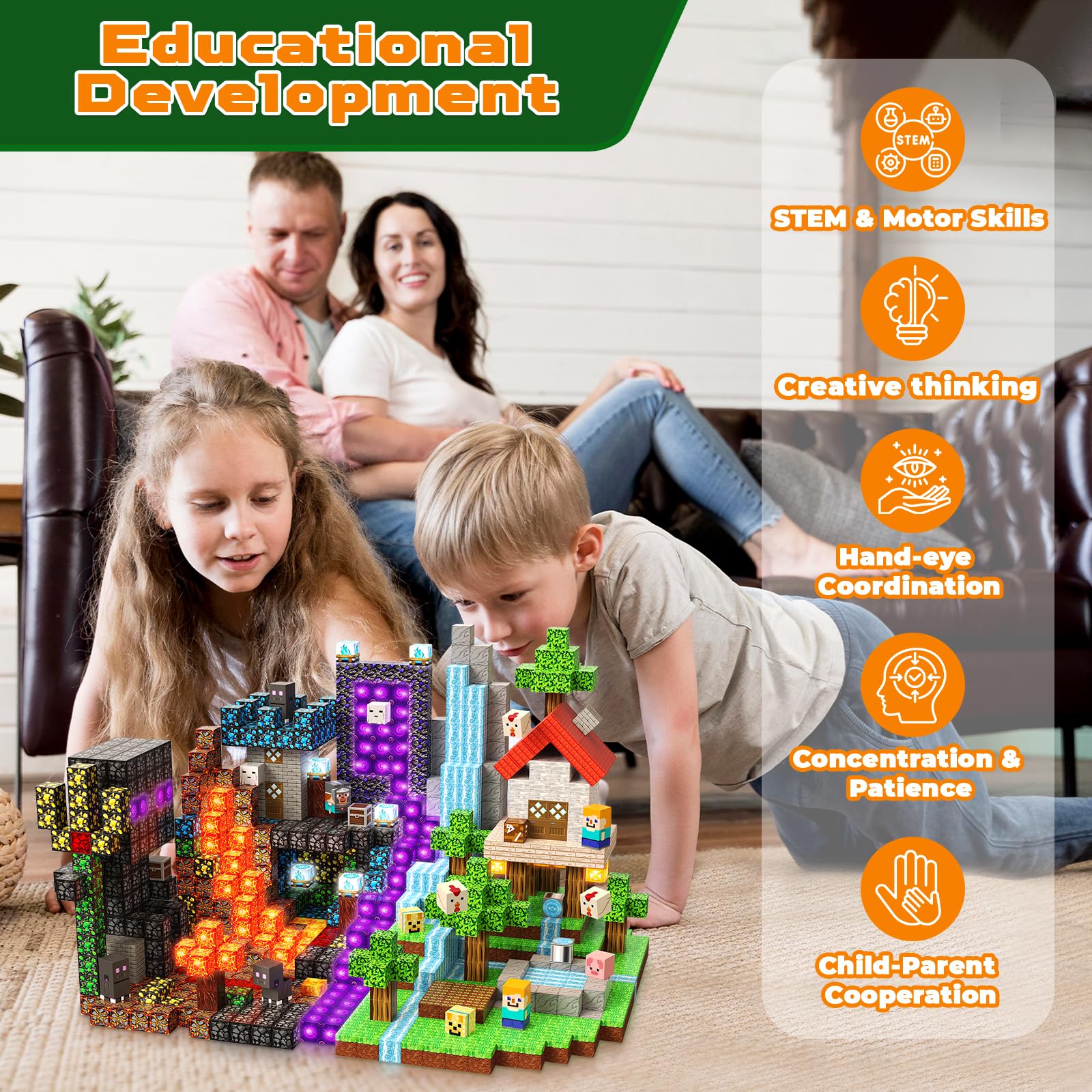 GraceDuck open-ended play set supports building, rebuilding, and collaborative fun