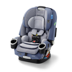 Graco 4Ever DLX rear-facing harness ready for infant use with easy installation.