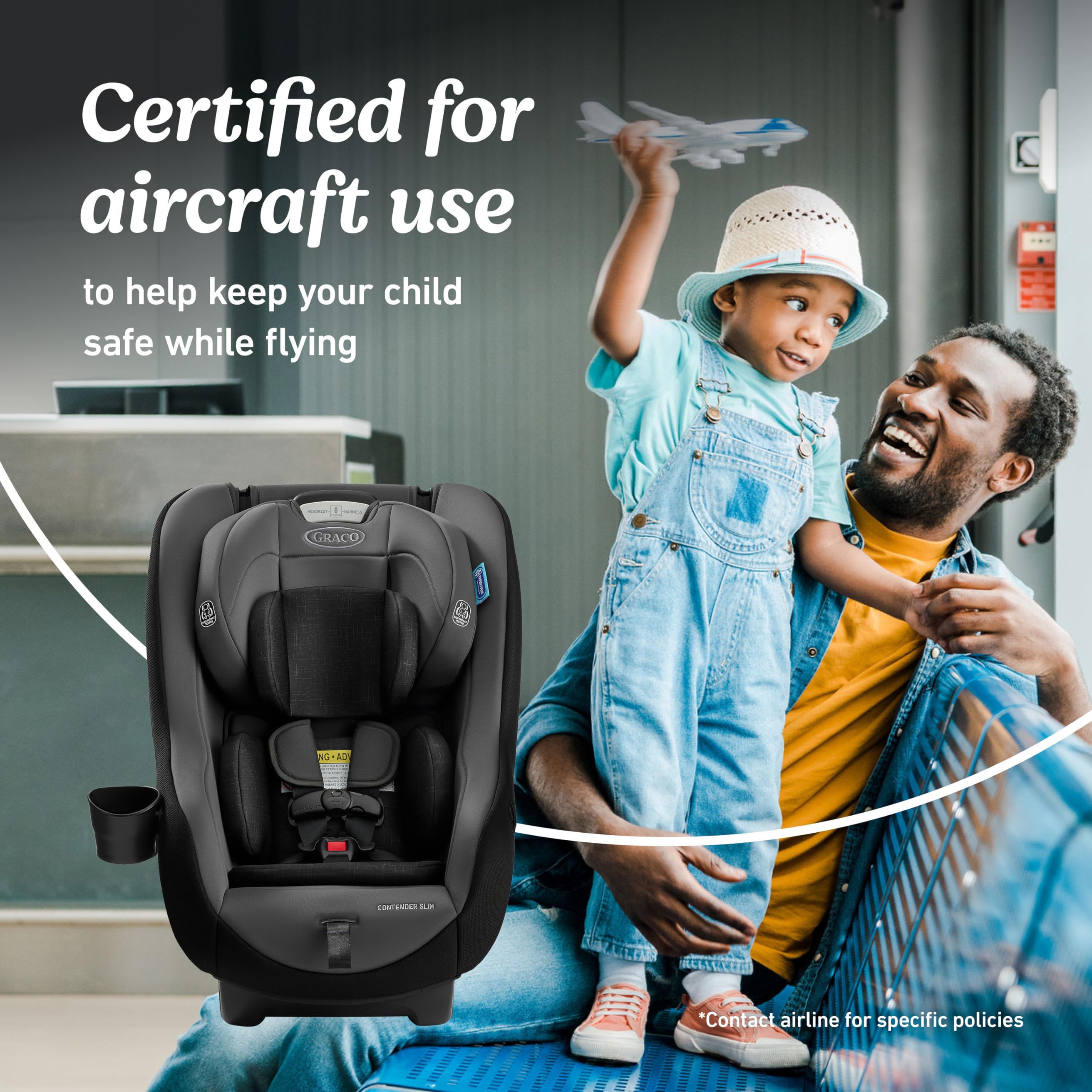 Graco Contender Slim aircraft-certified for safe flight journeys