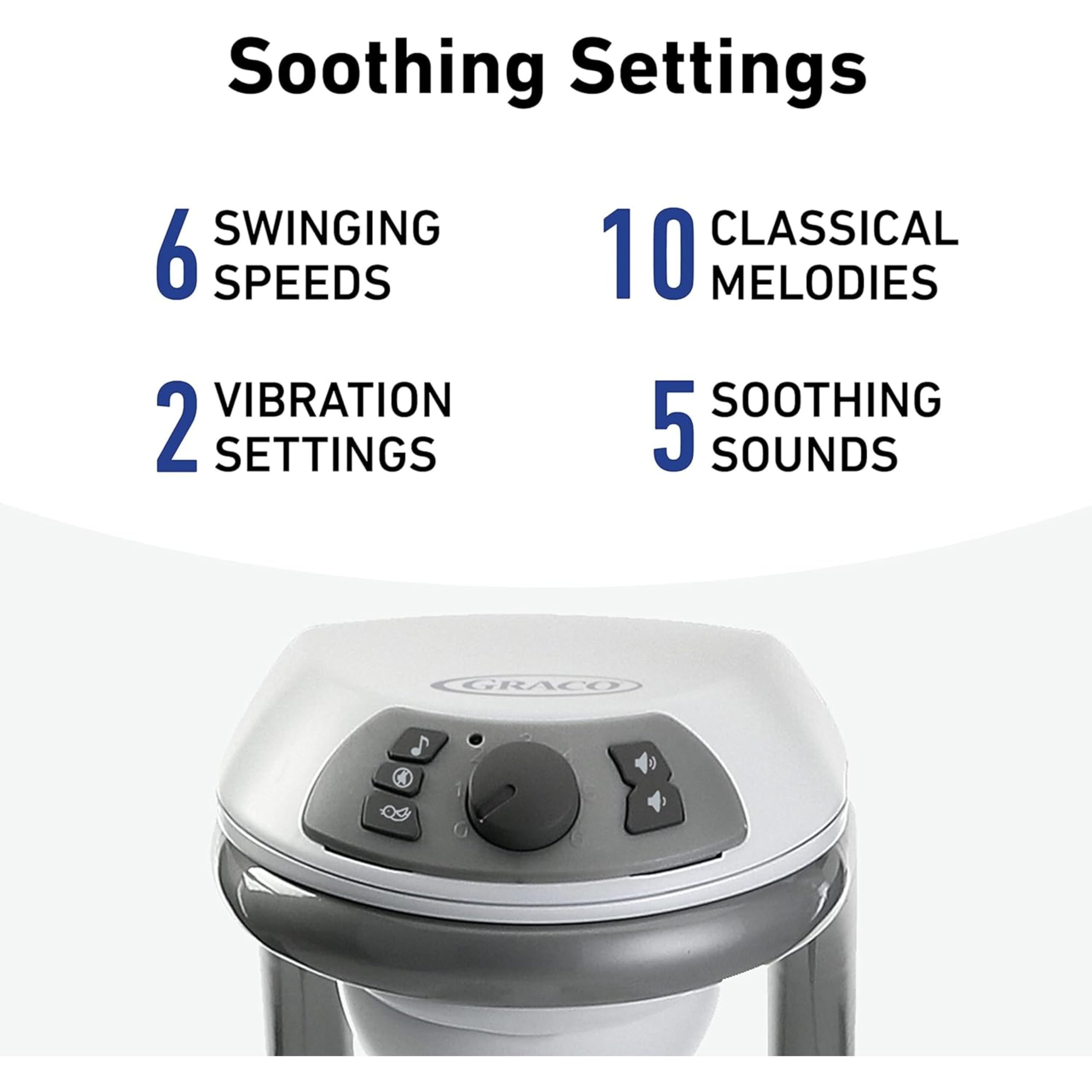 Graco DuetConnect LX multi-direction seat allowing baby to face different directions for soothing.