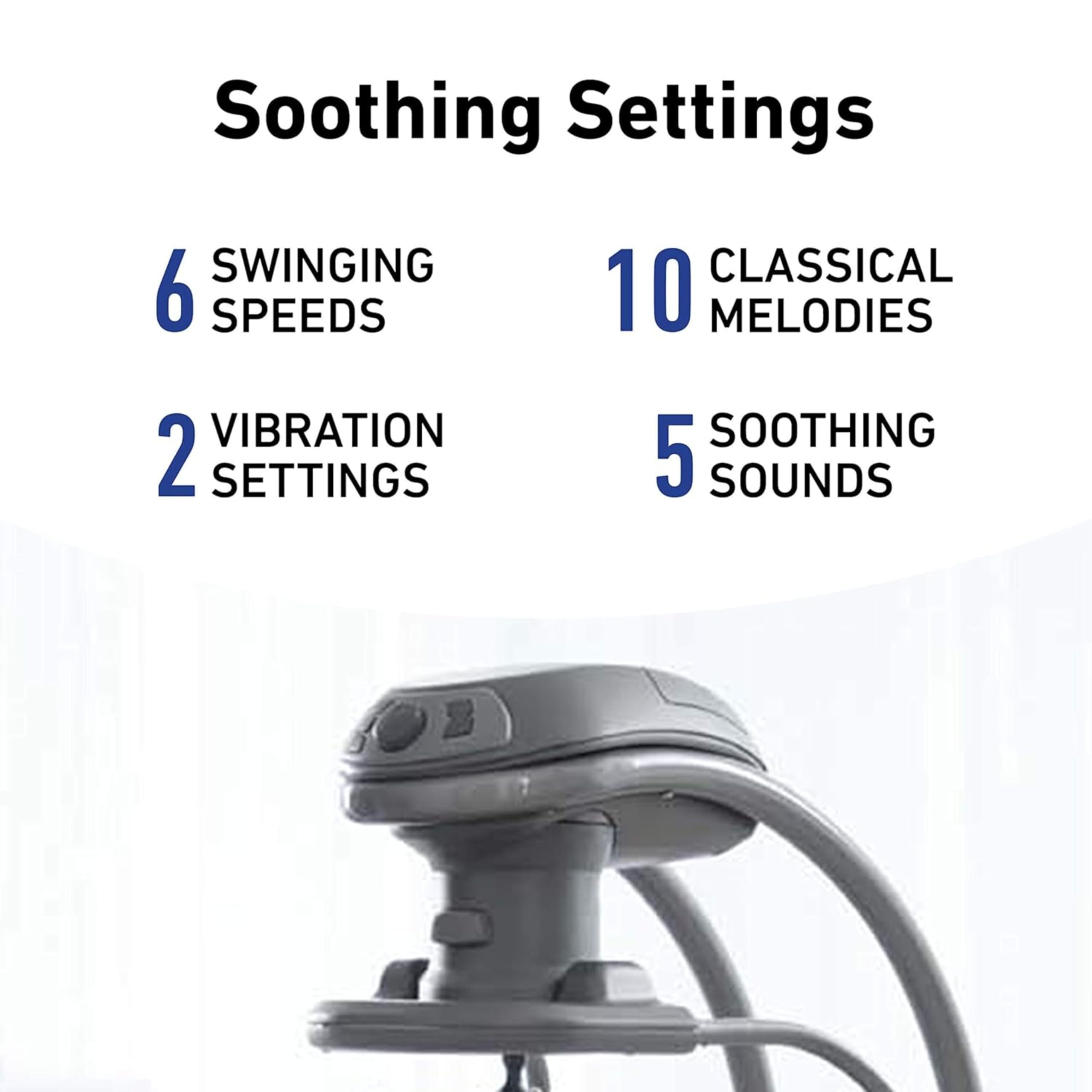 Graco DuetSoothe swing with 3 directions for customizable motion.