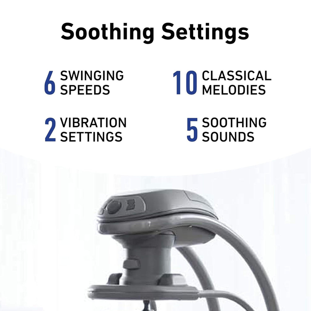 Graco DuetSoothe swing with 3 directions for customizable motion.