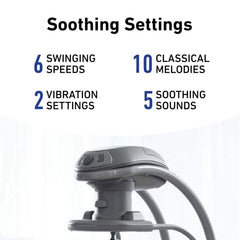 Graco DuetSoothe swing with 3 directions for customizable motion.