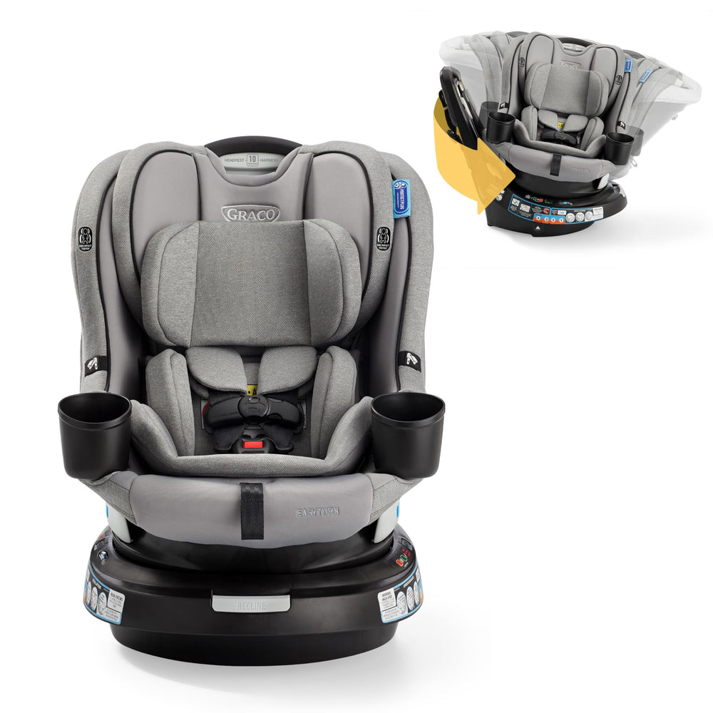 Graco EasyTurn 360 rotating car seat front view with easy in-out access