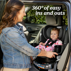 Graco EasyTurn360 forward-facing mode accommodates growing children with a secure ride.
