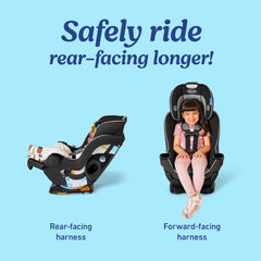 Graco Extend2Fit rear-facing weight limit up to 50 lb enables longer rear-facing use