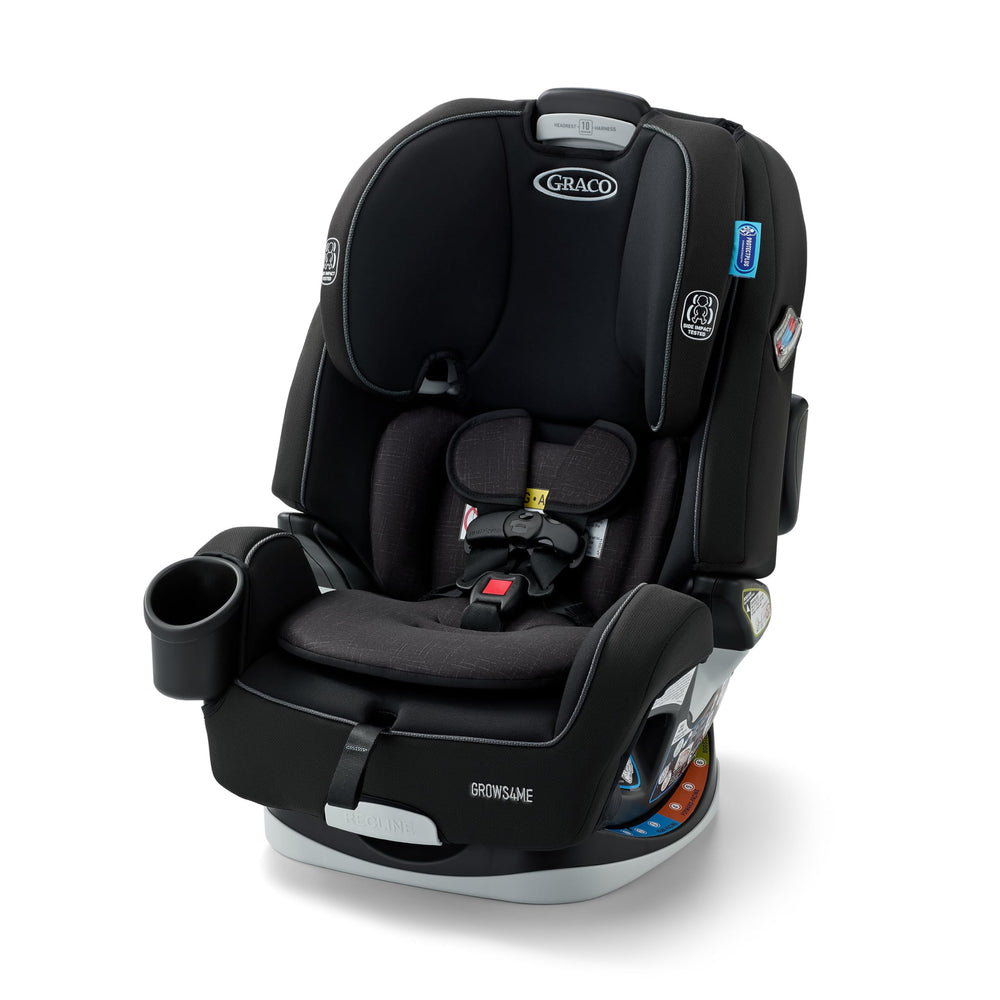Graco Grows4Me front view shows 4-in-1 design for long-term use.