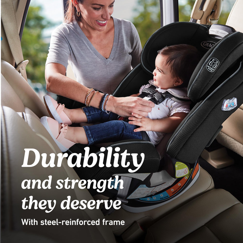 Graco Grows4Me rear-facing to forward-facing transition for secure travel.