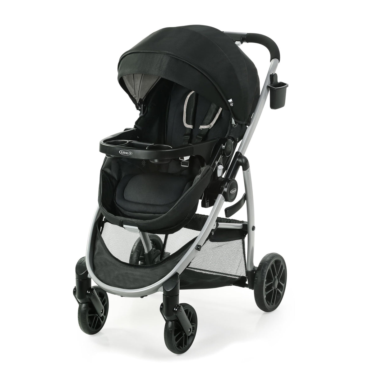 Graco Modes Pramette stroller setup showing 3-in-1 versatility for growing families