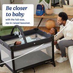 Graco On the Go Zip DLX folding action demonstrates quick, compact transport