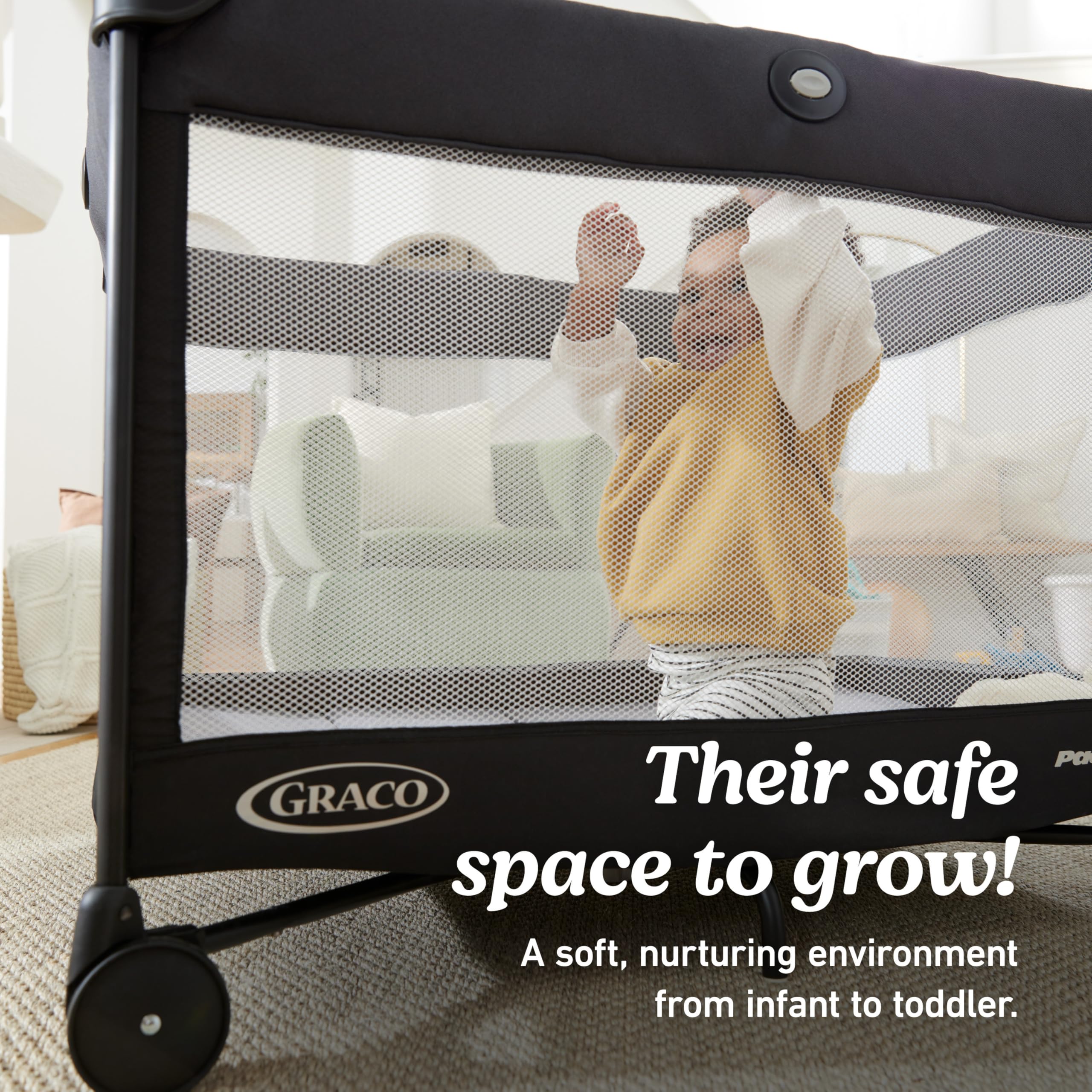 Graco On the Go Zip DLX premium knit fabrics feel soft and cozy