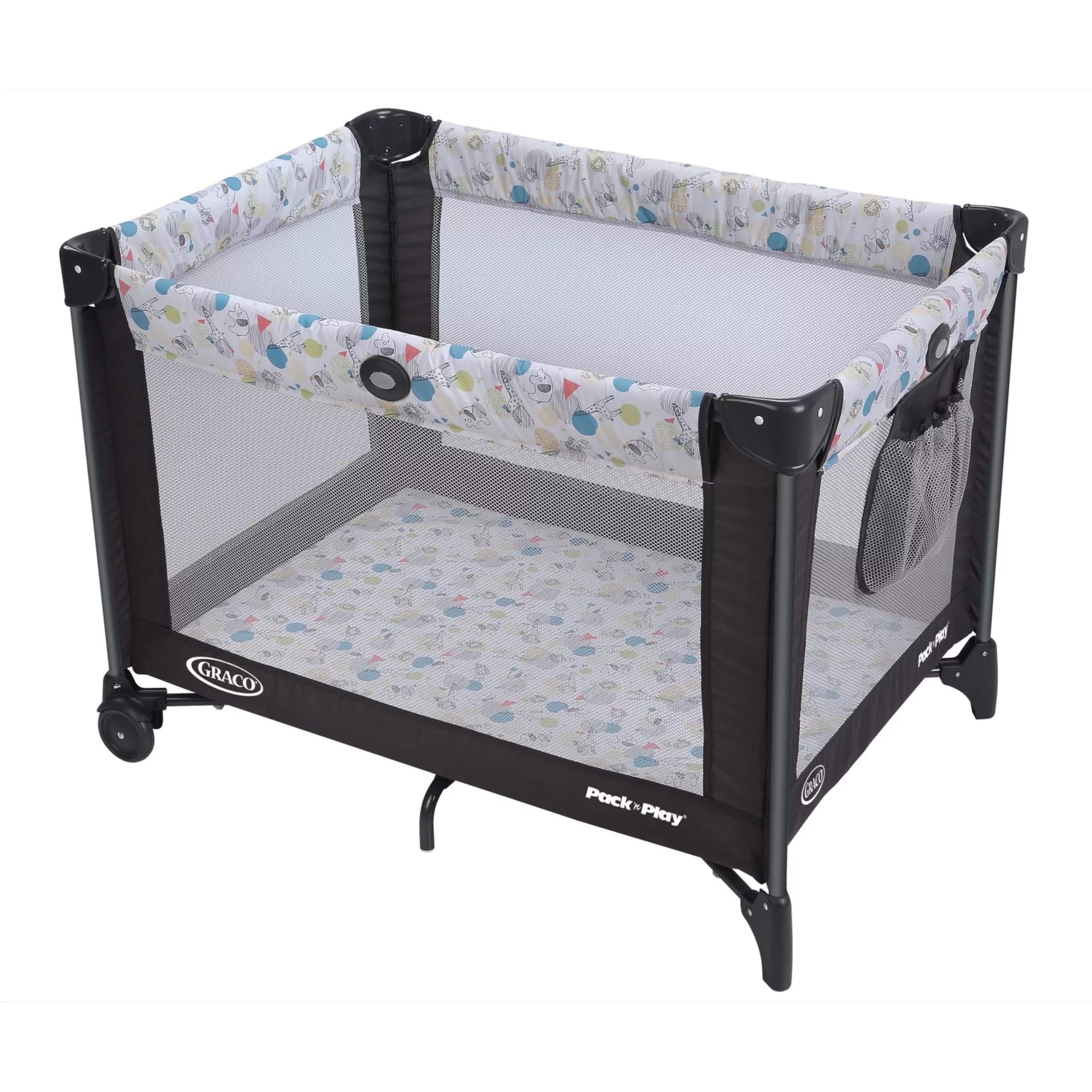 Graco Pack 'n Play Carnival assembled for safe, portable play anywhere