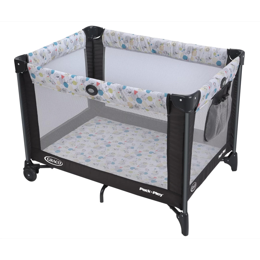 Graco Pack 'n Play Carnival assembled for safe, portable play anywhere