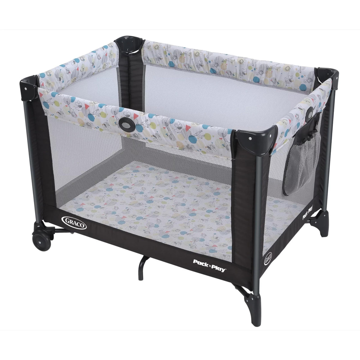 Graco Pack 'n Play Carnival assembled for safe, portable play anywhere